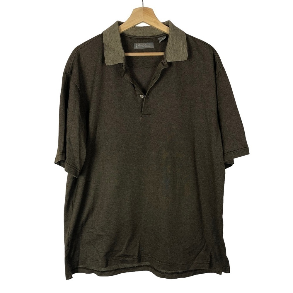 Daniel Cremieux Dark Brown Signature‎ Collection Short Sleeve Polo L